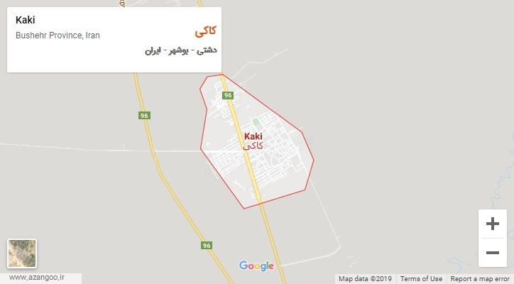 شهر کاکی بر روی نقشه