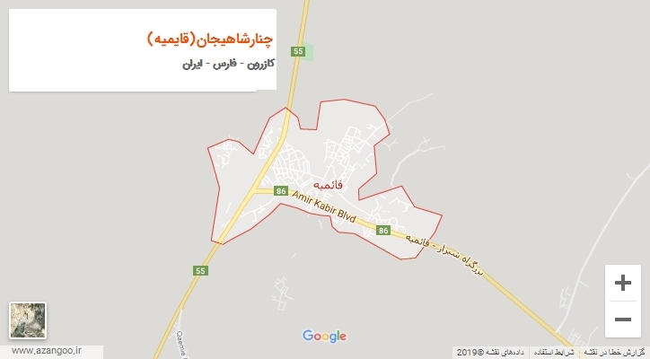 شهر چنارشاهیجان(قایمیه) بر روی نقشه