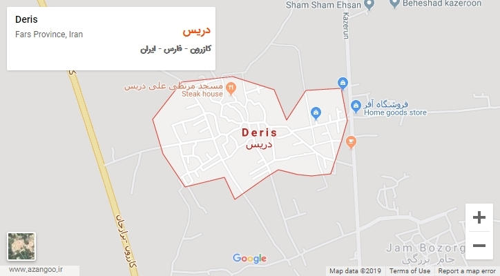 شهر دریس بر روی نقشه