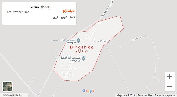شهر دیندارلو بر روی نقشه