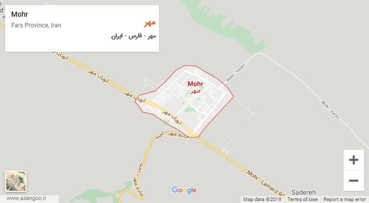 شهر مهر بر روی نقشه