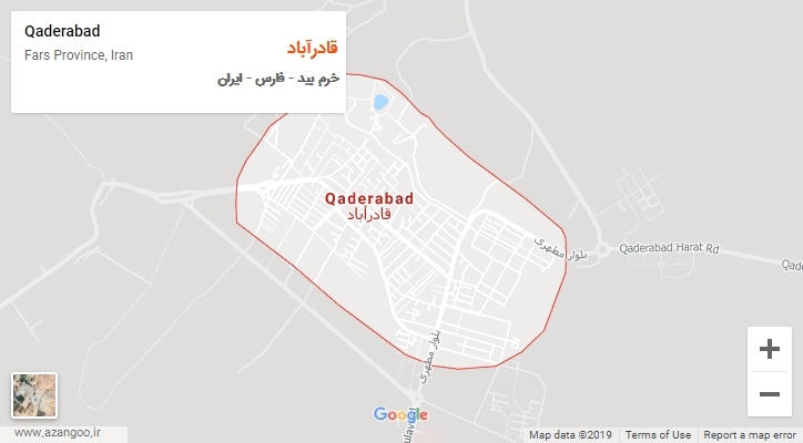 شهر قادرآباد بر روی نقشه