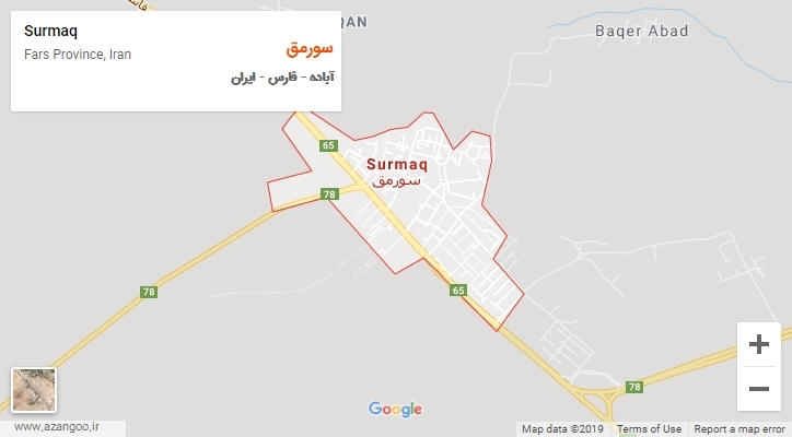 شهر سورمق بر روی نقشه