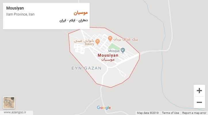 شهر موسیان بر روی نقشه