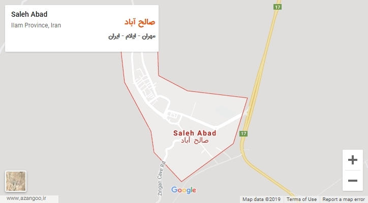 شهر صالح آباد بر روی نقشه