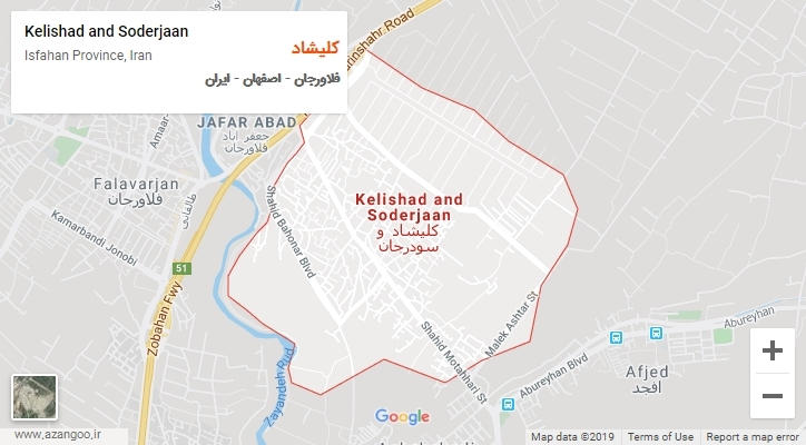 شهر کلیشاد بر روی نقشه