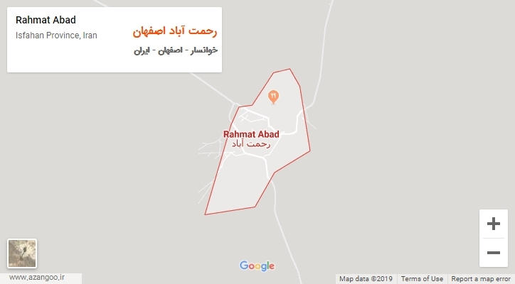 شهر رحمت آباد اصفهان بر روی نقشه