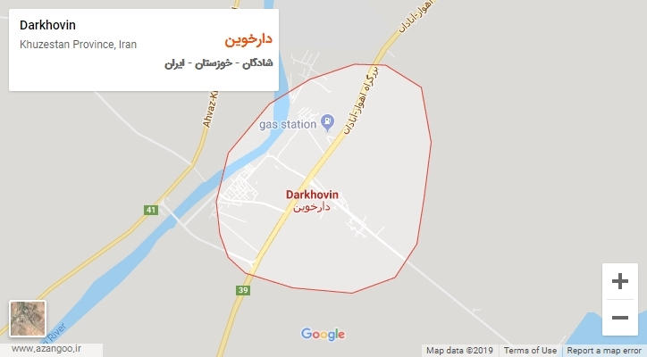 شهر دارخوین بر روی نقشه