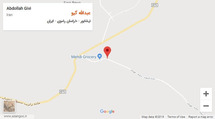 شهر عبدالله گیو بر روی نقشه