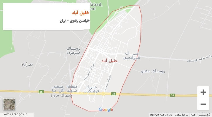 شهرستان خلیل آباد بر روی نقشه