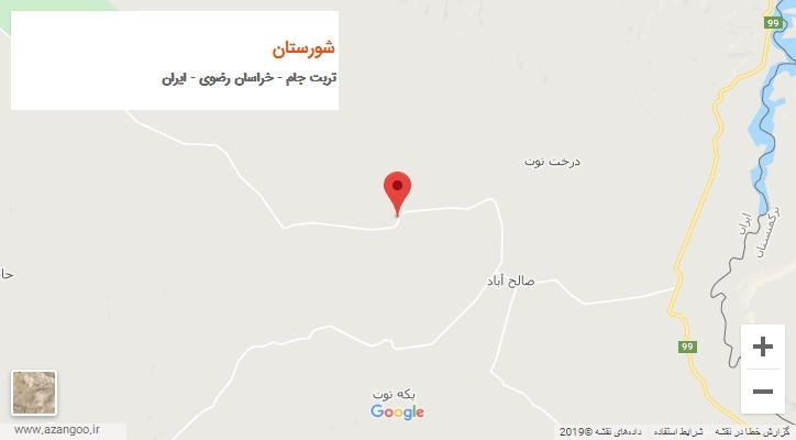 شهر شورستان بر روی نقشه