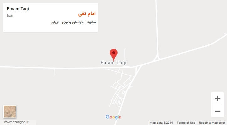 شهر امام تقی بر روی نقشه