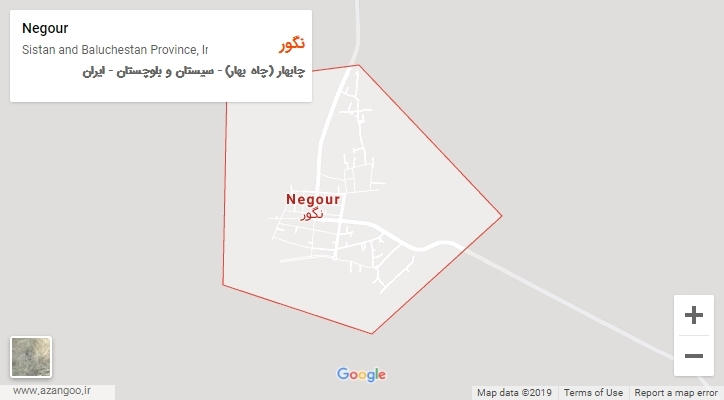 شهر نگور بر روی نقشه