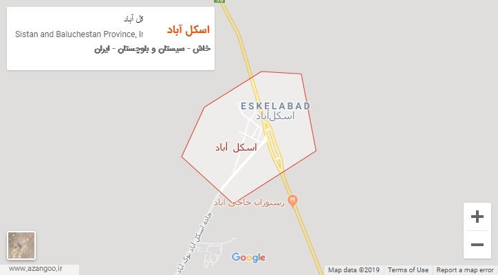 شهر اسکل آباد بر روی نقشه