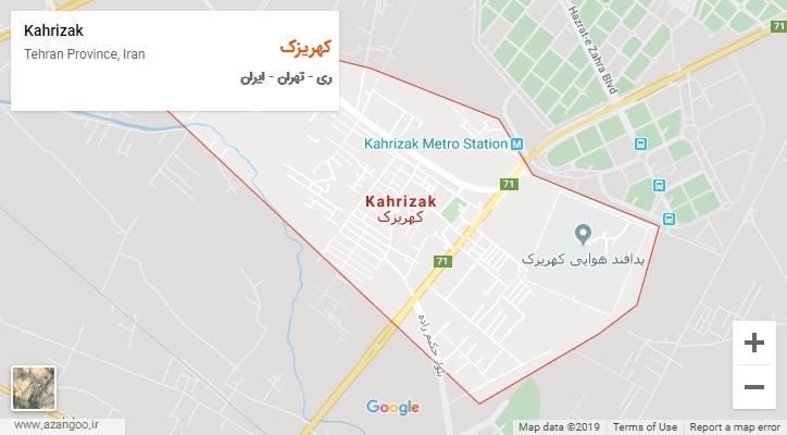 شهر کهریزک بر روی نقشه