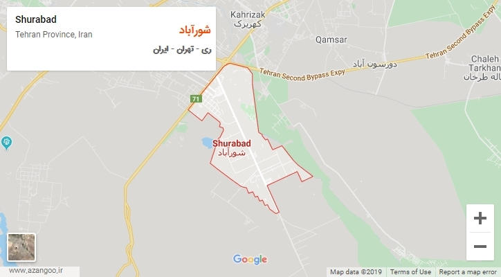 شهر شورآباد بر روی نقشه