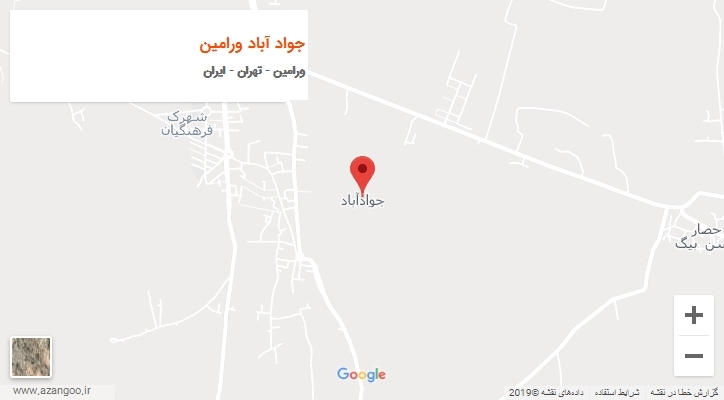 شهر جواد آباد ورامین بر روی نقشه