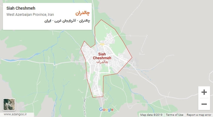 شهر چالدران بر روی نقشه