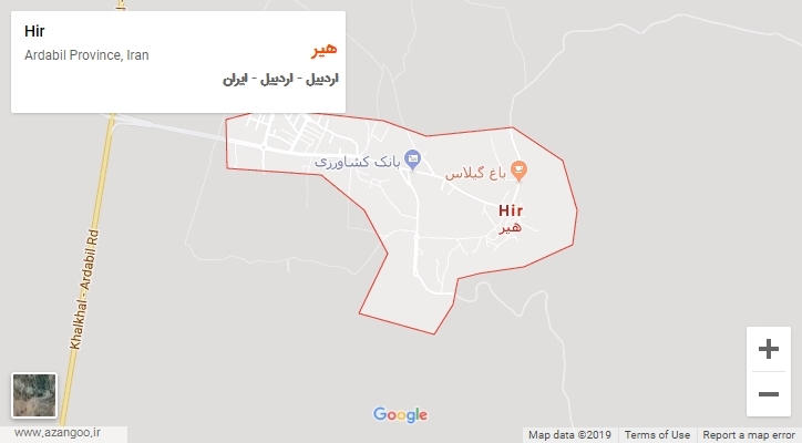 شهر هیر بر روی نقشه
