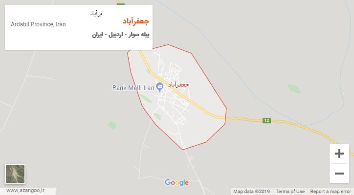 شهر جعفرآباد بر روی نقشه
