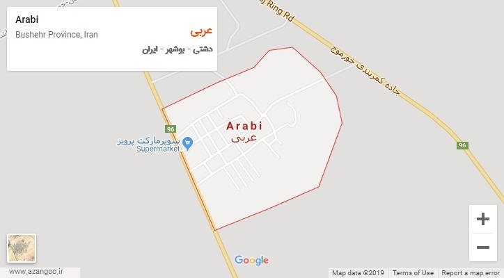 شهر عربی بر روی نقشه