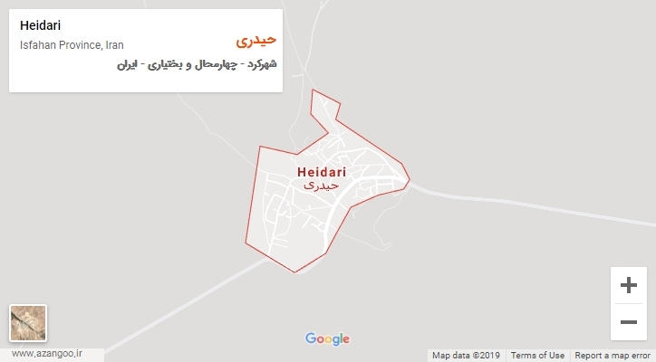 شهر حیدری بر روی نقشه