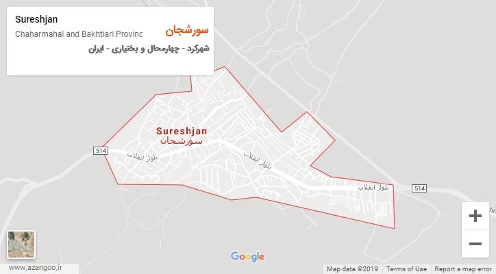 شهر سورشجان بر روی نقشه