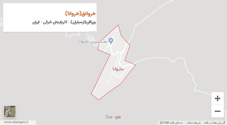شهر خروانق(خروانا) بر روی نقشه