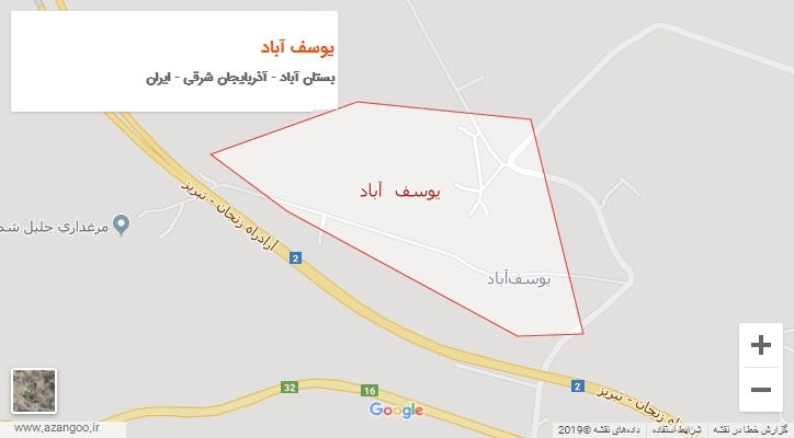 شهر یوسف آباد بر روی نقشه