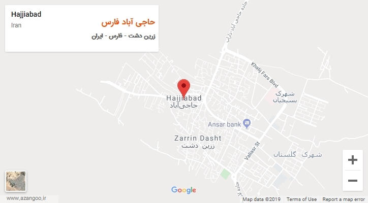 شهر حاجی آباد فارس بر روی نقشه