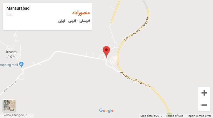 شهر منصورآباد بر روی نقشه