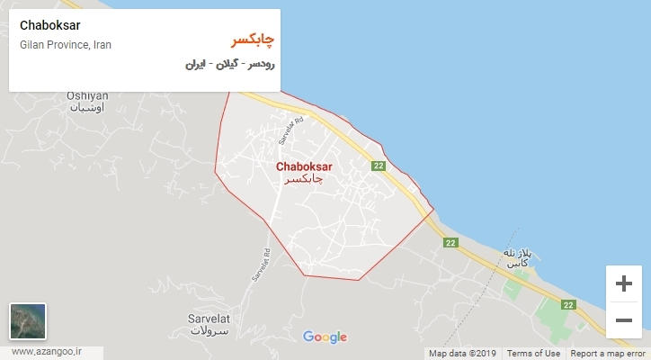 شهر چابکسر بر روی نقشه