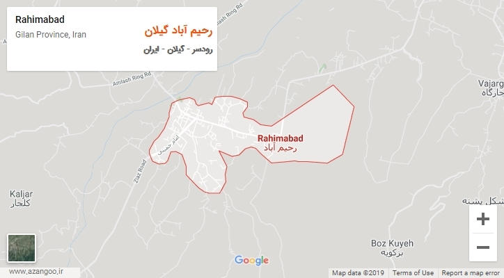 شهر رحیم آباد گیلان بر روی نقشه