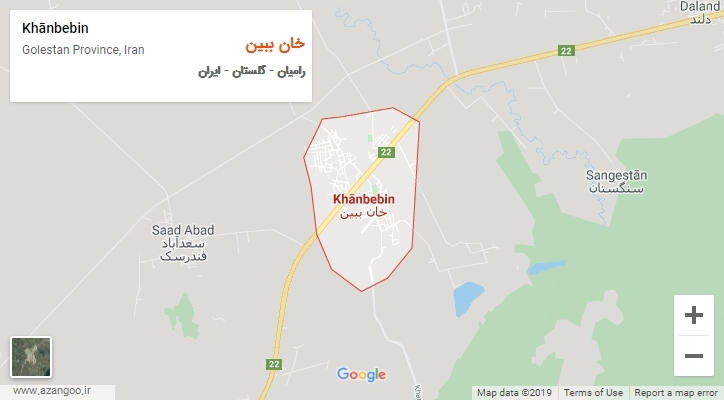 شهر خان ببین بر روی نقشه