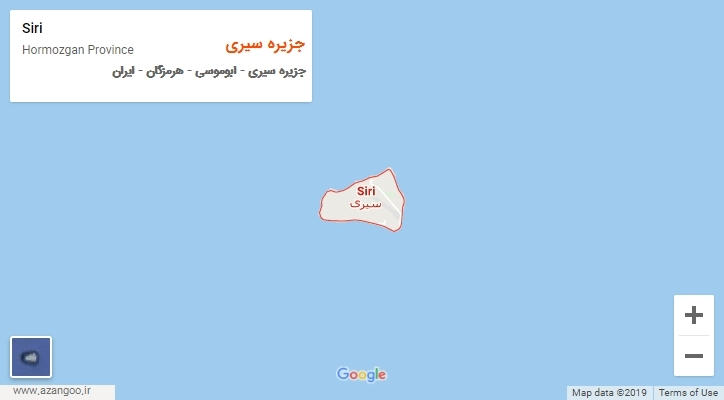 روستای جزیره سیری بر روی نقشه