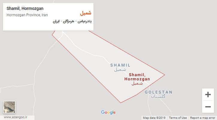 شهر شمیل بر روی نقشه
