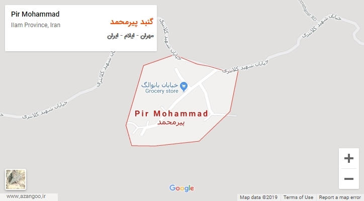 شهر گنبد پیرمحمد بر روی نقشه