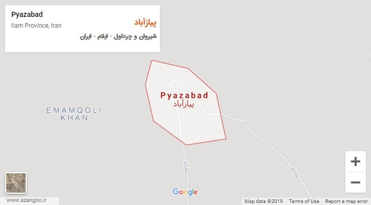 شهر پیازآباد بر روی نقشه