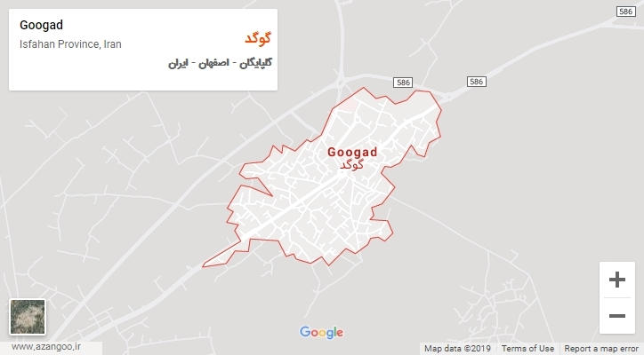 شهر گوگد بر روی نقشه