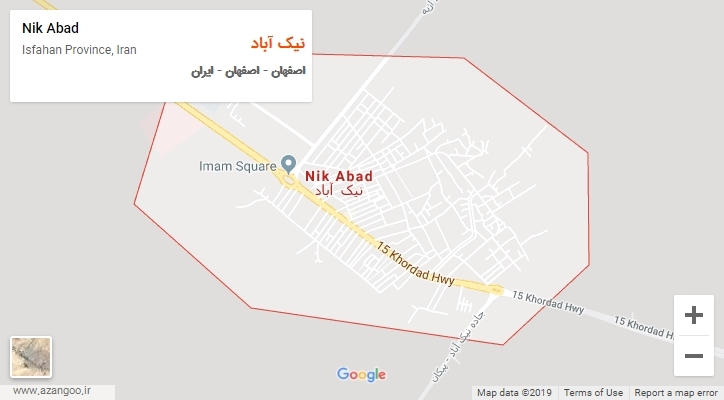 شهر نیک آباد بر روی نقشه