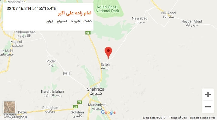 روستای امام زاده علی اکبر بر روی نقشه