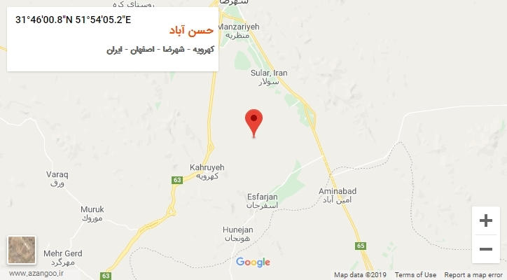 روستای حسن آباد بر روی نقشه