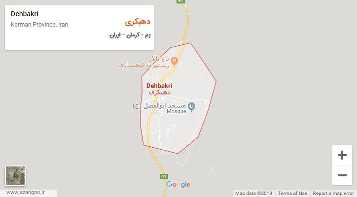 شهر دهبکری بر روی نقشه