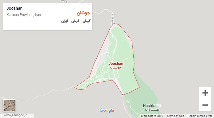 شهر جوشان بر روی نقشه