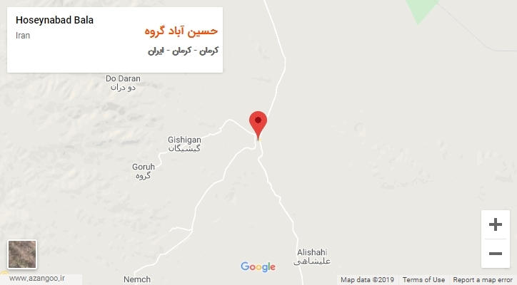 شهر حسین آباد گروه بر روی نقشه