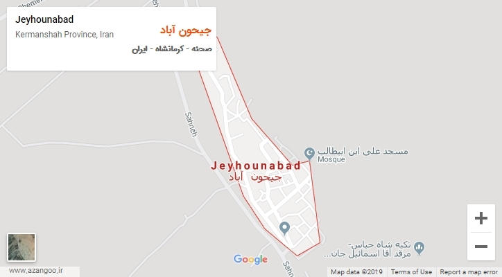 شهر جیحون آباد بر روی نقشه