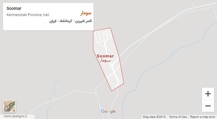 شهر سومار بر روی نقشه