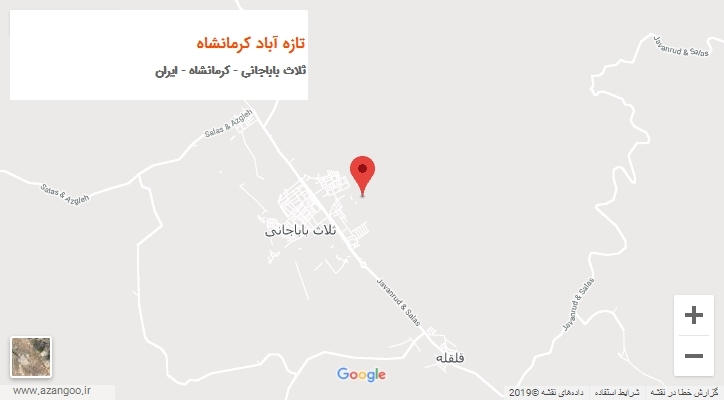 شهر تازه آباد کرمانشاه بر روی نقشه