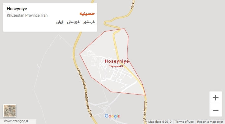 شهر حسینیه بر روی نقشه