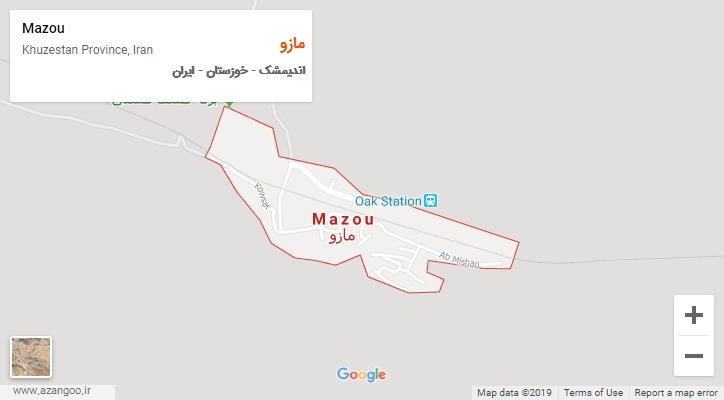 شهر مازو بر روی نقشه